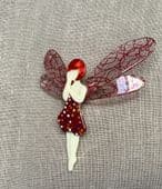 SOLD A Red Haired Dragonfly Fairy by Lea Stein -