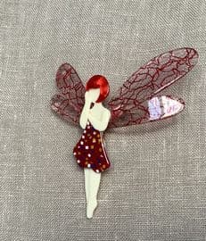 SOLD  A Red Haired Dragonfly Fairy by Lea Stein -