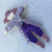 SOLD  A Scarecrow or Farmer Brooch by Lea Stein of Paris -  Vintage