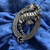 SOLD A SEAHORSE. - A Vintage Designer Signed Miracle Scarf Ring