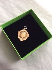 SOLD A Silver and Rose Gold Fronted Shield Fob-Edwardian - Hallmarked Birmingham 1909