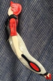 SOLD  A Tennis Lady  Brooch - Sometimes known as Diving Lady by Lea Stein of Paris -  Vintage - RARE