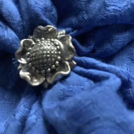 SOLD A Vintage Miracle Scarf Ring - Tudor Rose Design