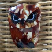 SOLD A Wise Owl Pin - Buba The Owl Brooch by Lea Stein of Paris