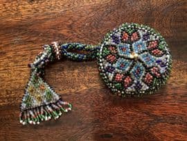 SOLD Antique  Crochet Beaded  Purse - Turkish Beadwork