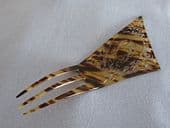 SOLD Antique Hair Comb - Tortoiseshell effect with pierced decoration dates to 1914 - 1925.