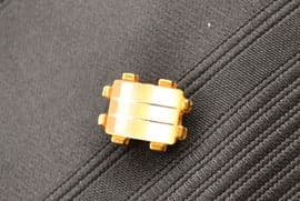 SOLD Art Deco Revival Tie Tack -  Mother of Pearl Effect