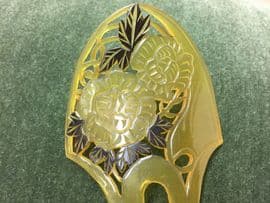 SOLD Art Nouveau Hair Comb decorated with Flowers and Leaves circa 1890 -1910