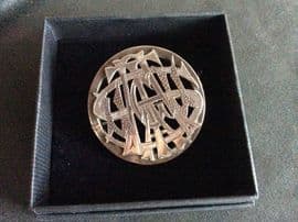 SOLD AUGUSTA Victorian Silver Puzzle Name Brooch - not hallmarkedCirca 1880's - 1890's