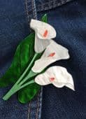 SOLD Beauty Blooms Brooch by Erstwilder - Vintage Style Lily Flower Brooch