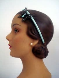 SOLD Butterfly Girl - New Hair Band with an Edwardian Butterfly Brooch (sold)