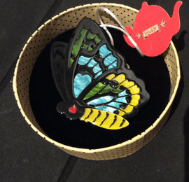 SOLD Butterfly Pin by Erstwilder - Butterfly Brooch - Prettiest Papillion