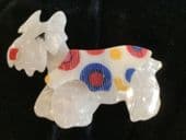 SOLD Dog Brooch - Kimdoo the Terrier by Lea Stein of Paris - Special MOD  Coat version!