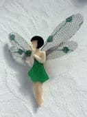 SOLD Dragonfly Fairy by Lea Stein in Green with Lace Wings
