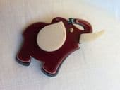 SOLD Elephant Pin by Lea Stein - Vintage Small Elephant Brooch