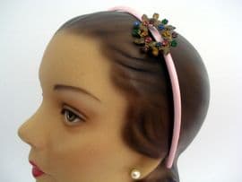 SOLD Everlasting Love - Victorian Gilt Brooch with Bright Jewels on New Band
