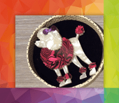 SOLD French Poodle Pin by Erstwilder - 1950’s Style Poodle Brooch