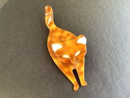 SOLD Ginger Cat Pin by Lea Stein of Paris  - Attila Cat Brooch
