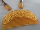 SOLD Japanese Vintage Hair Comb Set - 1930s - 1940s Showa Era - Kogai and Kushi
