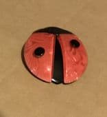SOLD Pale Red Ladybird Pin or Ladybug Brooch by Lea Stein