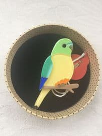 Sold  Parrot Brooch by Erstwilder - Radiant Rambler Pin