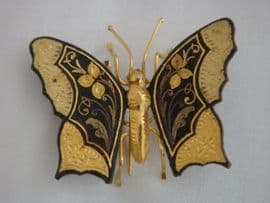 Sold Spanish Toledo Work - Moth or Butterfly Brooch - 1950s