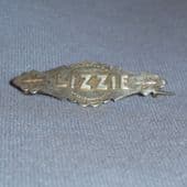 SOLD Victorian/Edwardian Sterling Silver Name Pin - LIZZIE