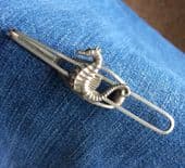 SOLD Vintage signed STRATTON Seahorse Tie Clasp or Clip