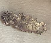 SOLD WINNIE Edwardian Sterling Silver Name Pin - Hallmarked 1905 Chester
