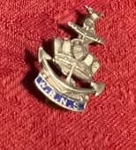 Sold  WW2 Woman’s Royal Naval Service WRNS Sweetheart Brooch -Sterling Silver and Enamel