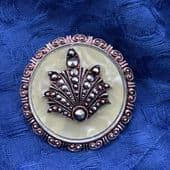 SOLD. Art Deco Design Scarf Ring - 1950s Scarf Clip