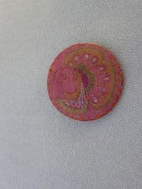 SOLD. Art Nouveau Butterfly Brooch - Hand-Embroidered Pin - Circa 1910 - 1920 (SOLD)