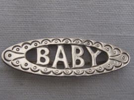 SOLD. BABY Vintage Sterling Silver Baby Brooch circa 1900 to 1920