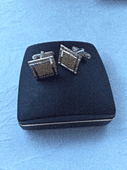 Sophos Brand Cufflinks - 1960s to 1970s Cufflinks - 9ct Gold on Sterling Silver Cufflinks  in Orignal Box