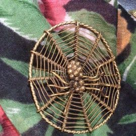 Spider Brooch Huge 1940s Vintage Pin (SOLD)