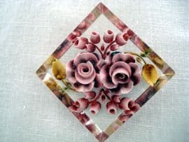 Square Lucite Brooch from the 1950s (SOLD)