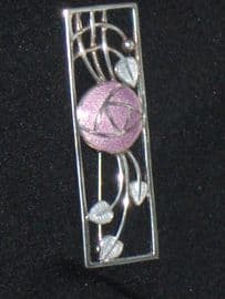 Sterling Silver and Enamel Brooch in the Style of Charles Rennie Mackintosh (SOLD)
