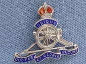 Sterling Silver Royal Artillery Sweetheart Brooch - WW2 to 1950s (SOLD)