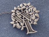 Sterling Silver WI Badge - Women's Institute Brooch - Silver Oak Tree Pin (SOLD)