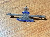 Sweetheart Pin  - WW2 to 1950s A Sterling Silver Royal Artillery Sweetheart Brooch