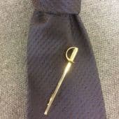 Sword Tie Pin Vintage from Brussels, Belgium. Gold plated, Original Box (SOLD)