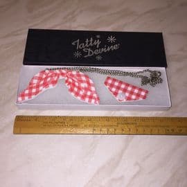 Tatty Devine Gingham Check Neckerchief Necklace and Pocket Brooch