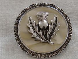 Thistle Design Scarf Clip - 1950s (sold)