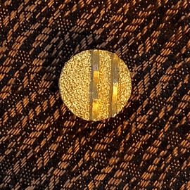 Tie Pin - 1960's -1970's Tie Tack with Brutalist Design , Gold Plated Metal
