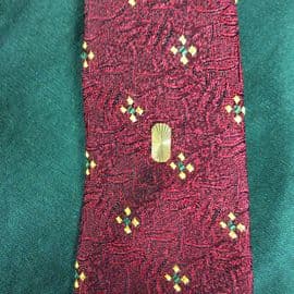 Tie Pin - 1960's -1970's Tie Tack with Engine Engraving, Gold Plated Metal