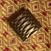 Tie Pin - 1970's Tie Tack with Engine Engraved Design , Gold Plated Metal