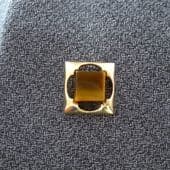 Tie Pin - A large size 1970s Tie Tack set with real Tiger Eye jewel (sold)