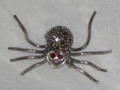 Tiny (but Scary!) Silver Spider Brooch  (Sold)