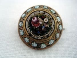 Tiny Victorian Period Micro Mosaic Brooch (Sold)