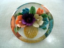 Vase of Flowers - Lovely 1940's - 1950's Lucite Brooch (SOLD)